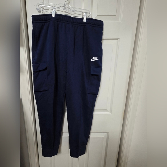 Nike Men's Blue Fleece Cargo Joggers NWT Size XXL - Picture 2 of 14